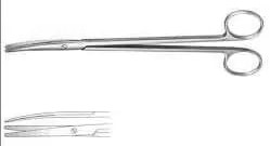 Ножиці за Метценбаумом-Нельсон, вертикально-зігнуті, тупокінцеві, 175 мм